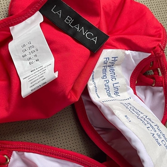 La Blanca Swim Panty Bikini Bottom NWT Lace Up Detail Size 12 NWOT - Picture 8 of 8